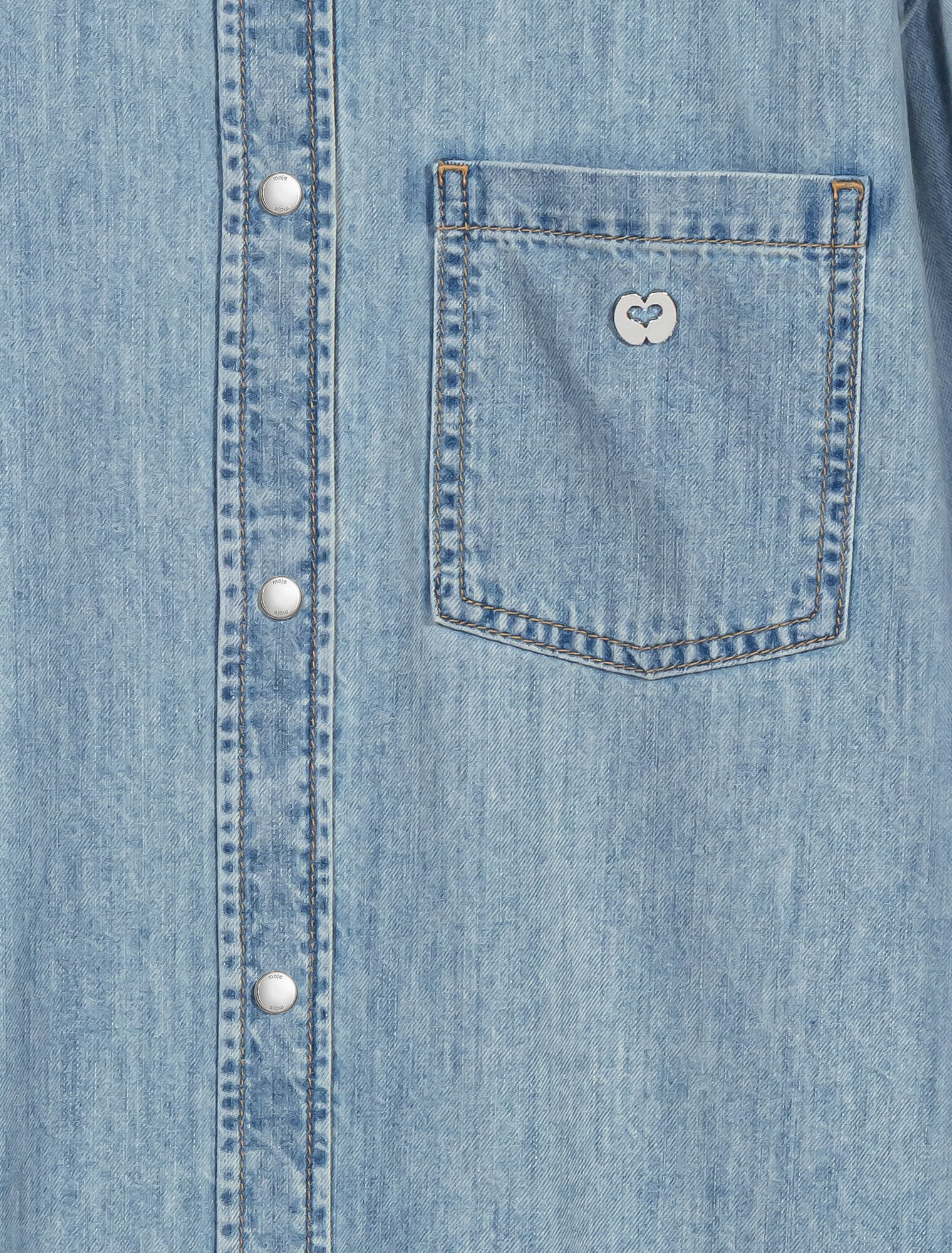 Camicia in denim con logo