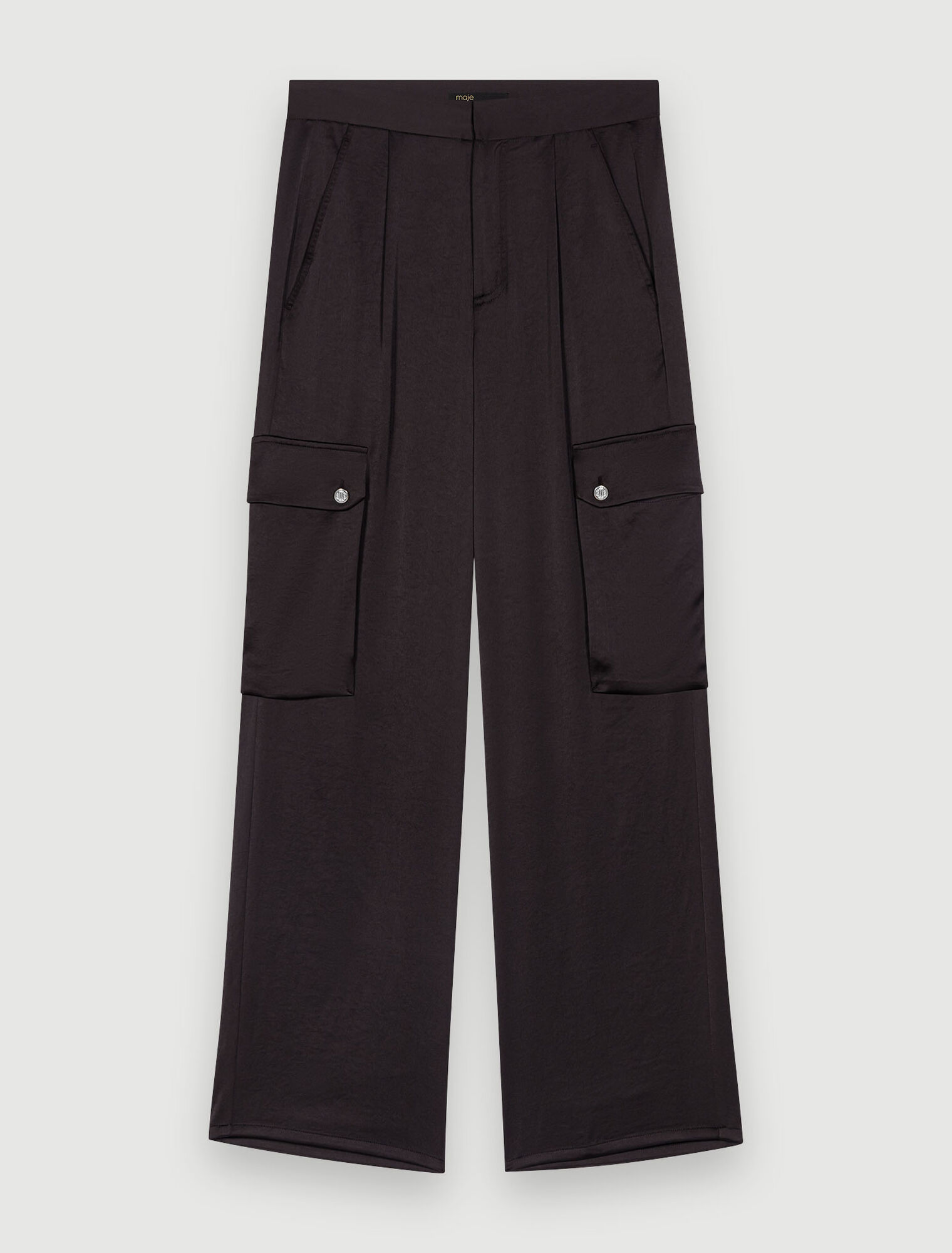 Pantaloni cargo satinati