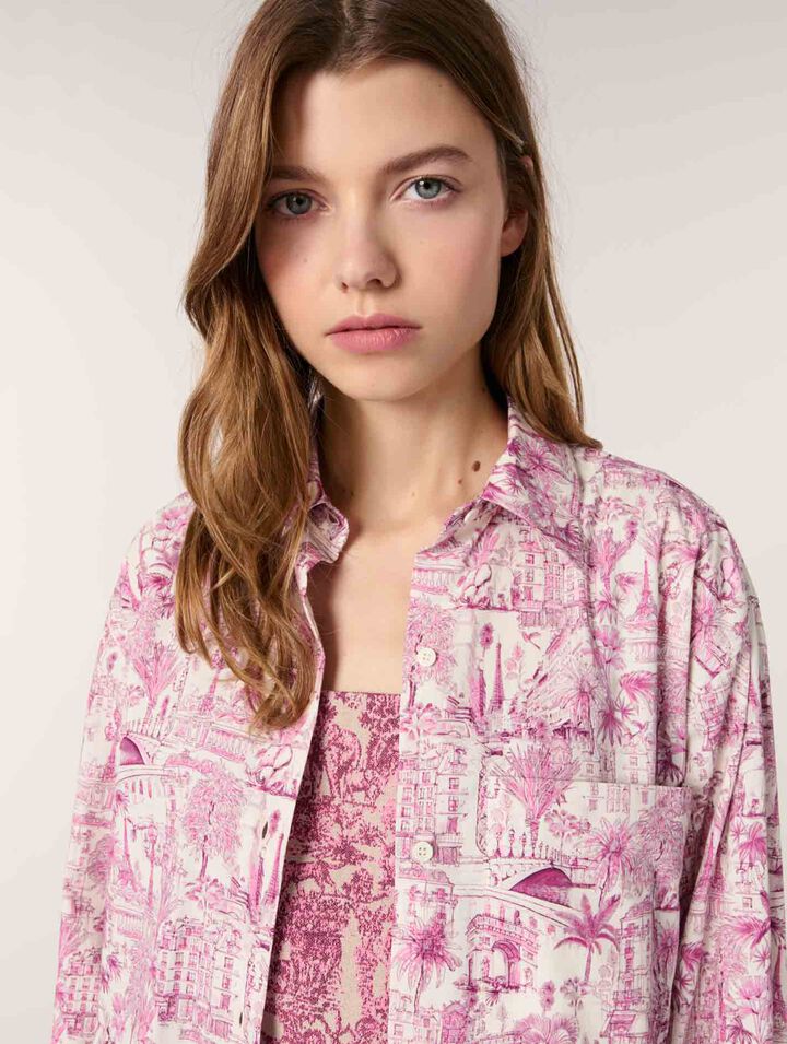Camicia oversize con stampa