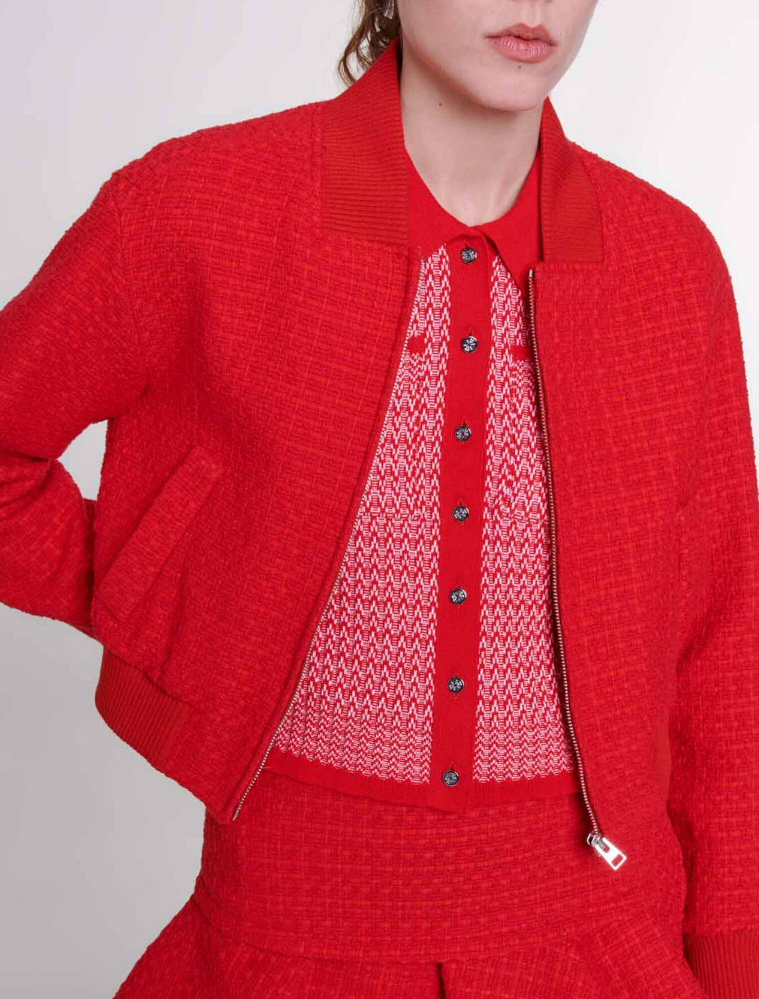 Giubbotto corto in tweed