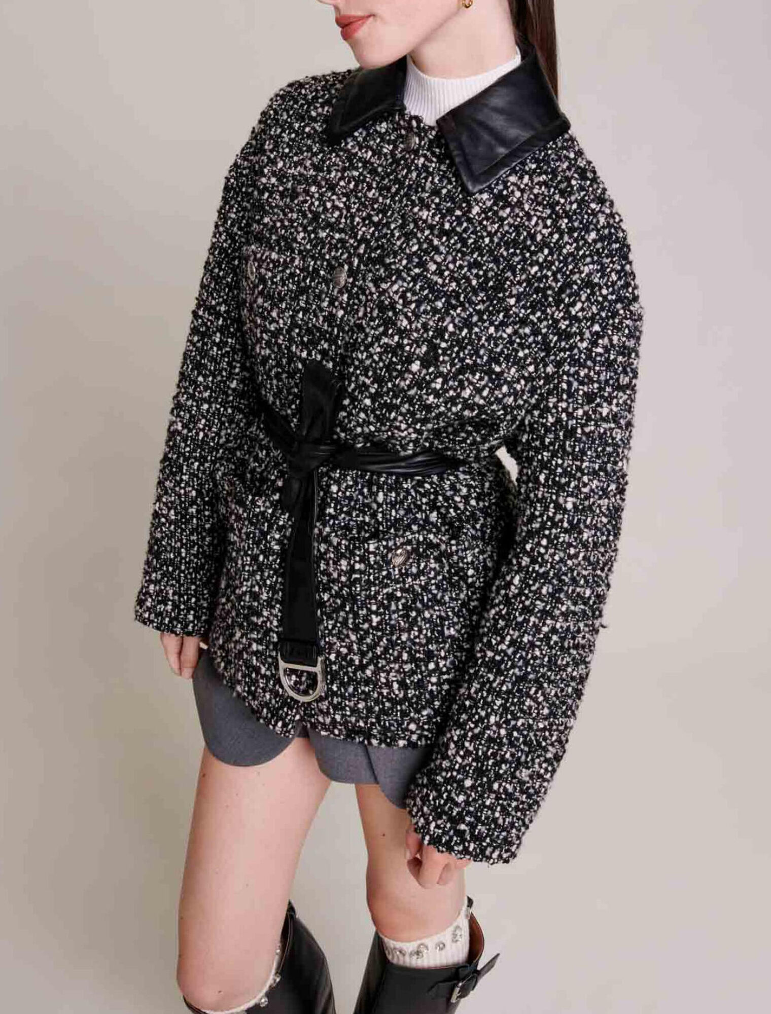 Cappotto corto in tweed