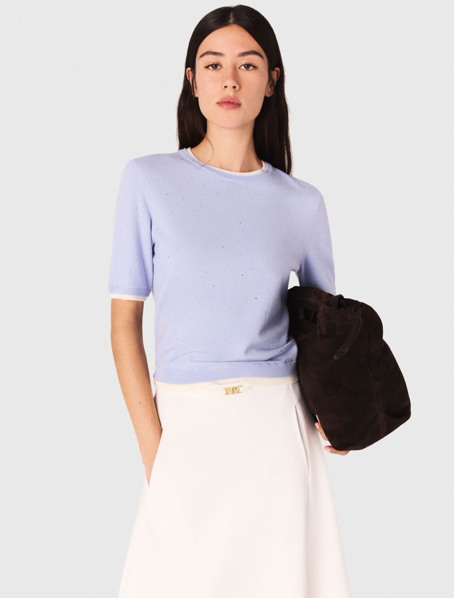 Maglione 100% lana maniche corte