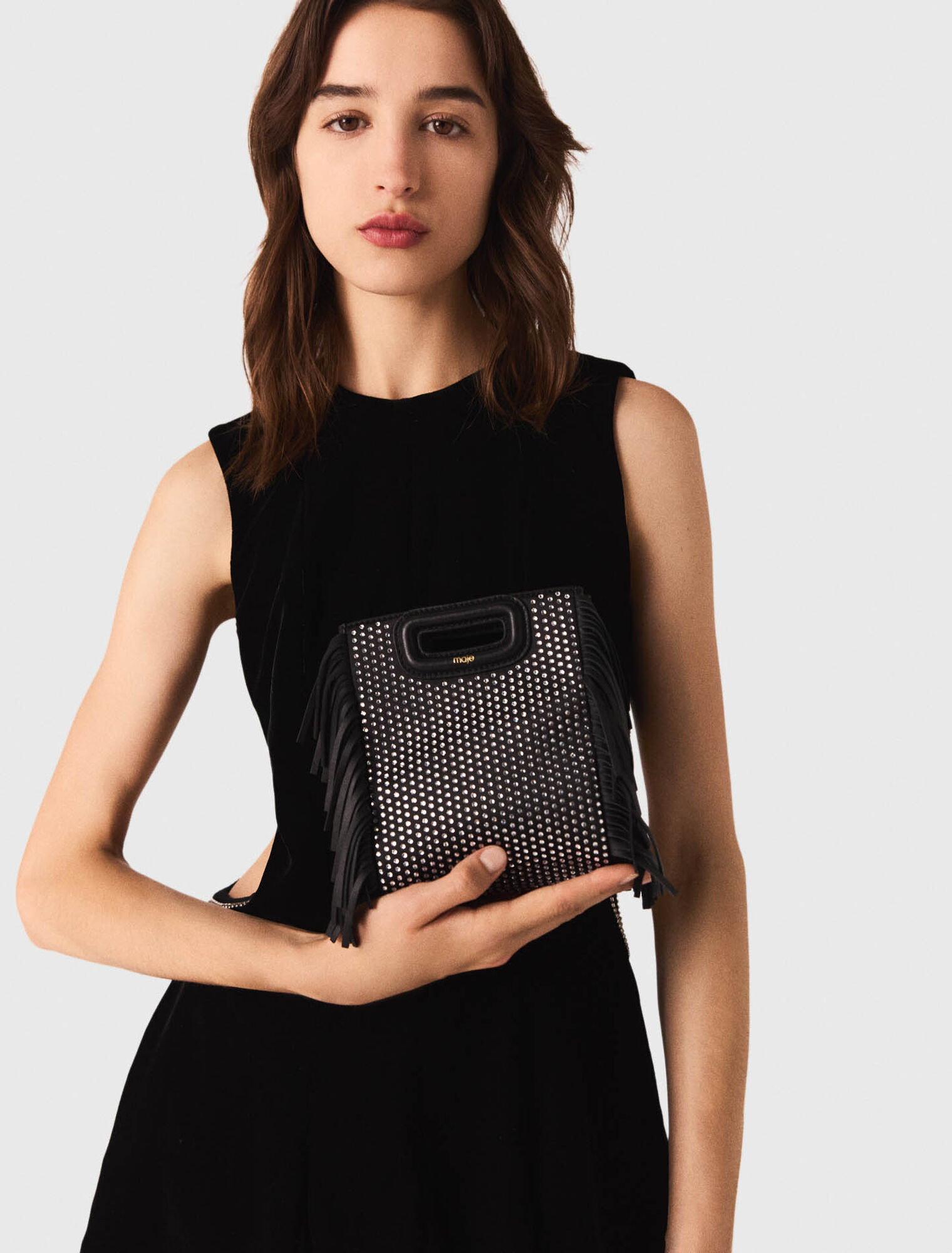Borsa M mini con strass