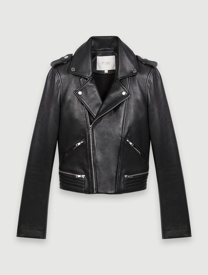Giubbotto in pelle stile biker
