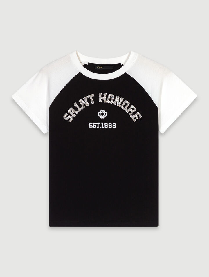 T-shirt Saint Honoré con strass