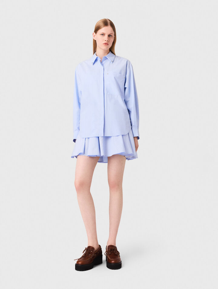 Camicia lunga in popeline