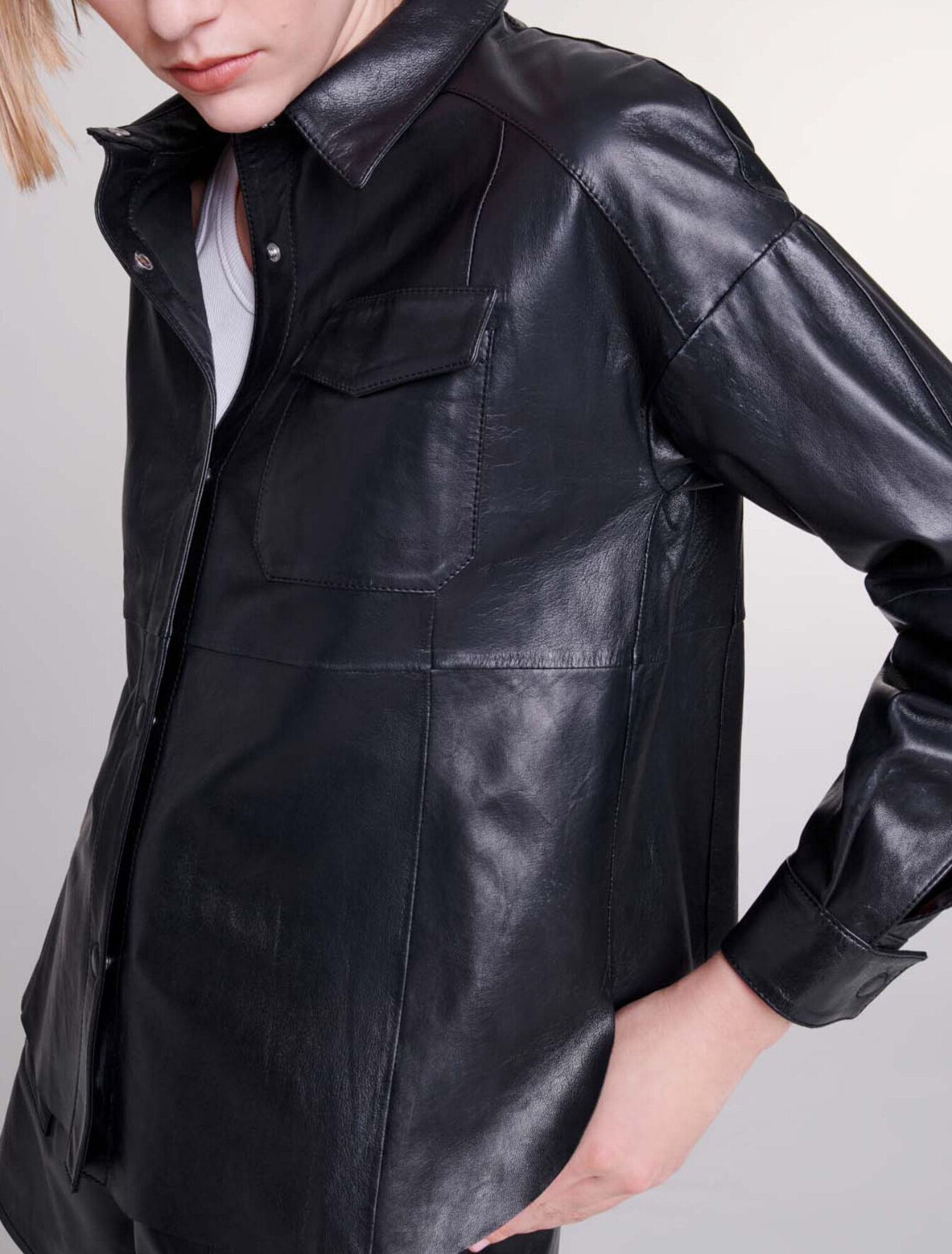 Camicia in pelle