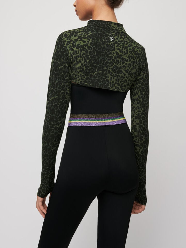 Mini crop top stampato