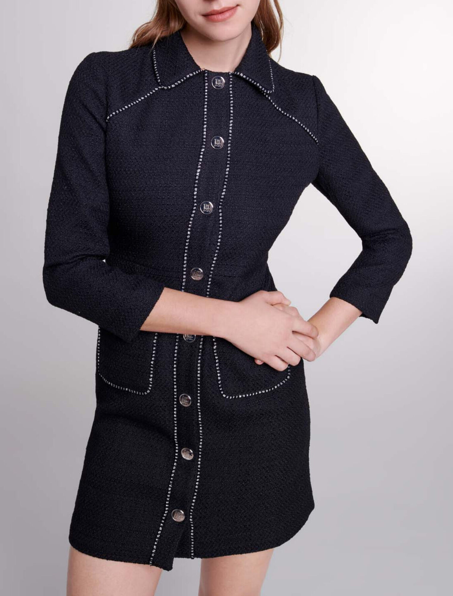 Abito corto in tweed