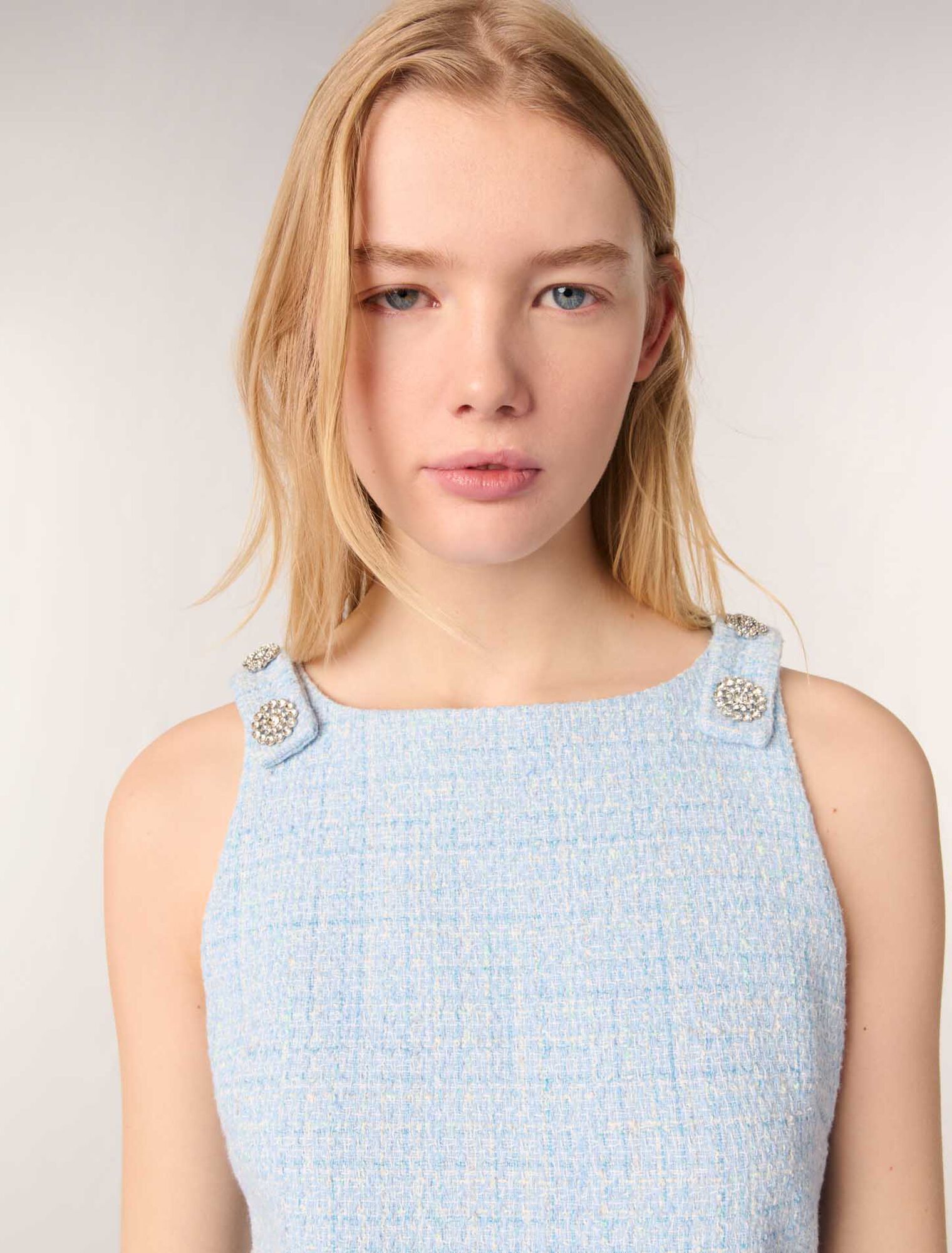 Abito corto in tweed