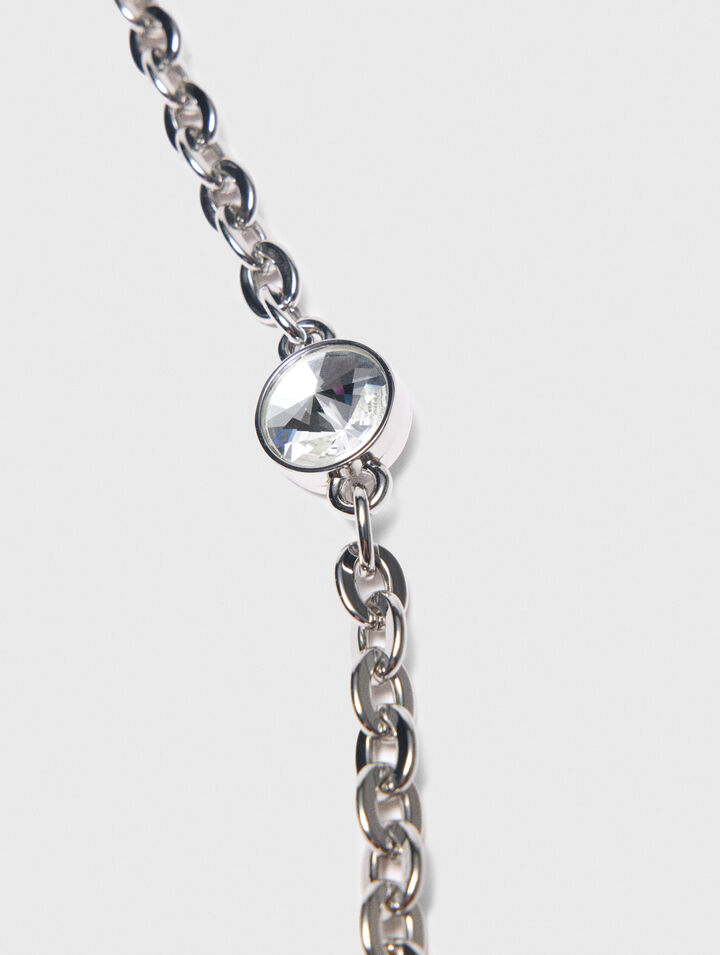 Tracolla a catena corta con strass