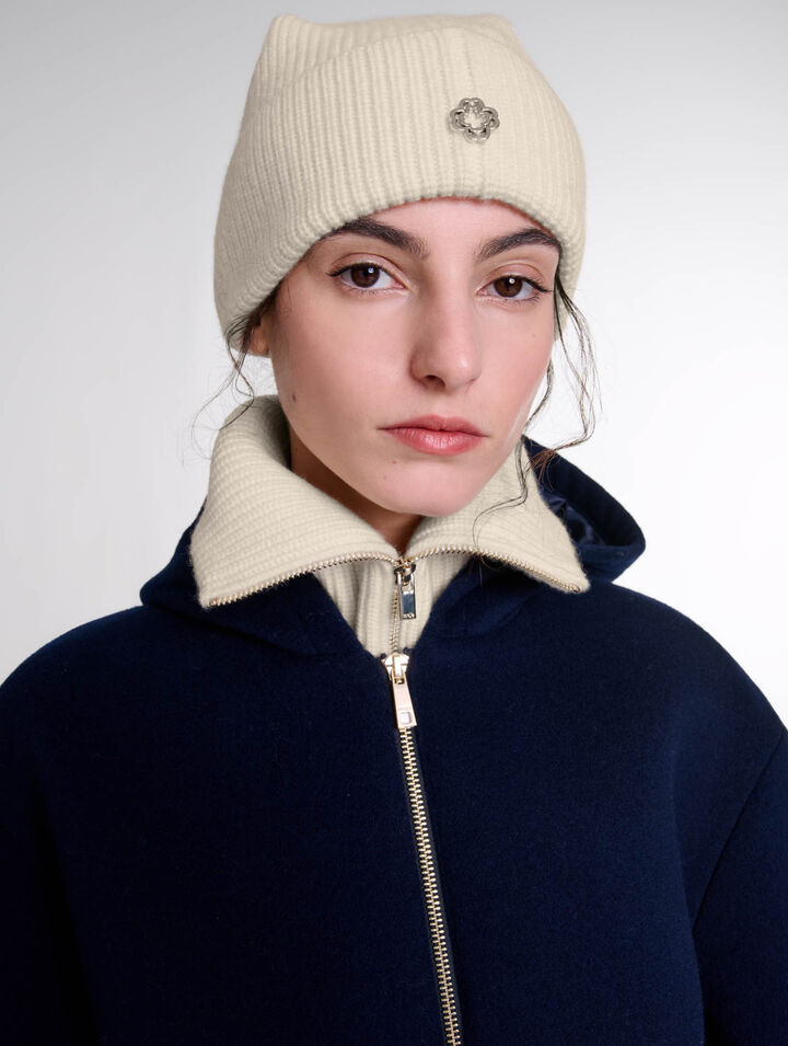 Collo con zip in lana e cashmere