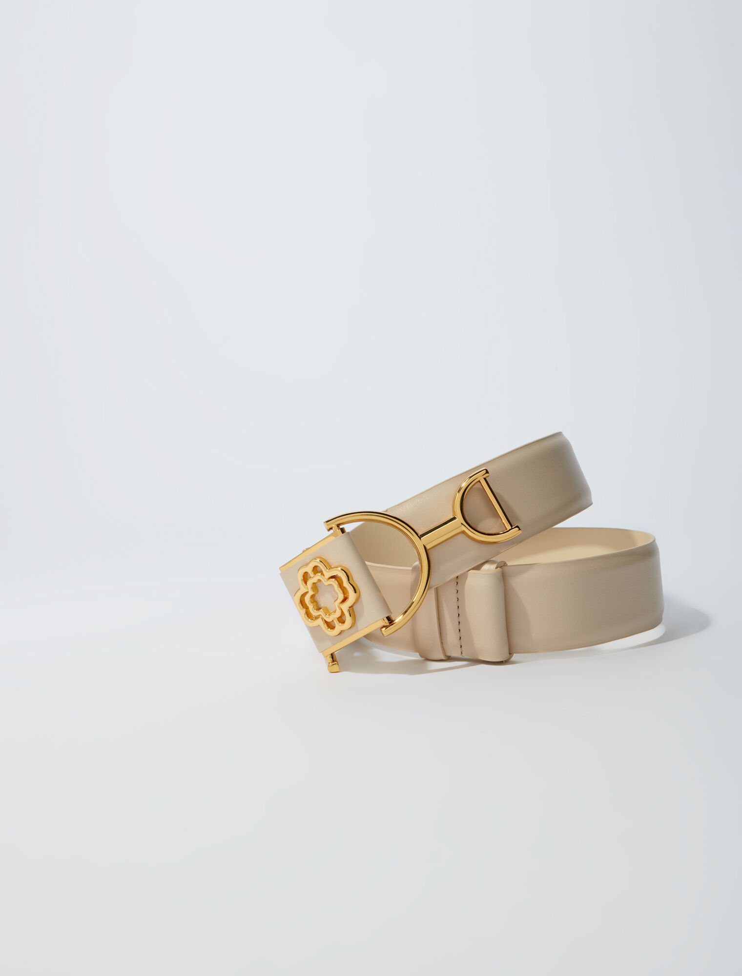 Cintura in pelle liscia Clover