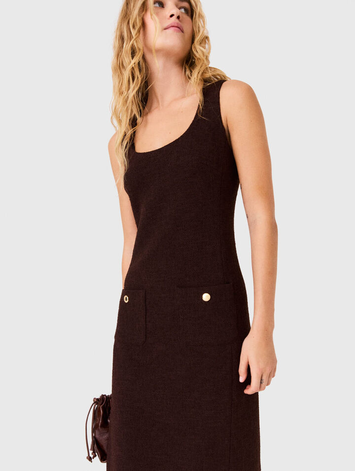 Abito midi in tweed