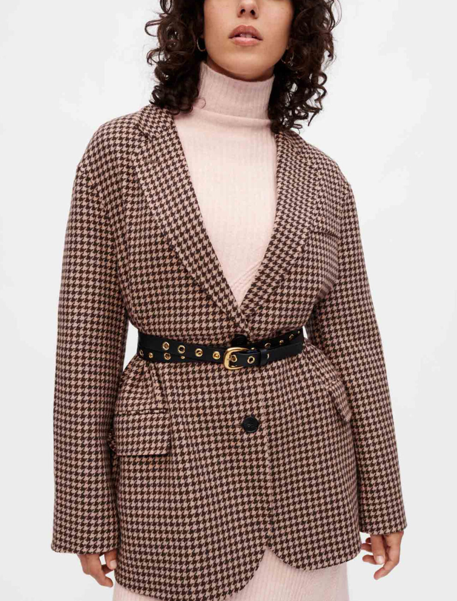 Cappotto oversize in pied-de-poule