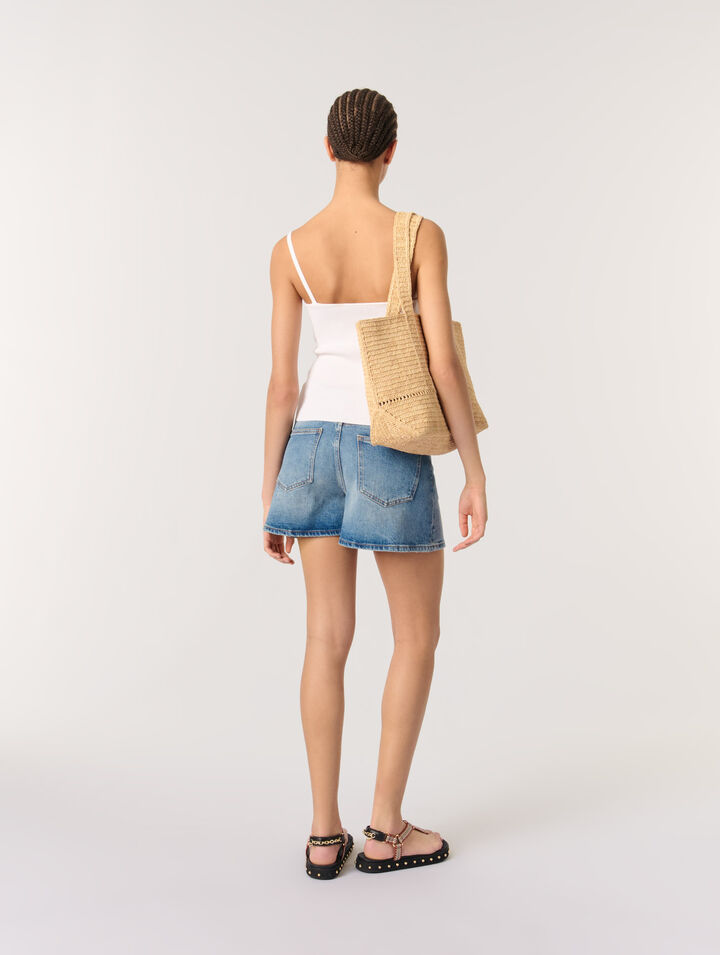 Top in maglia a coste