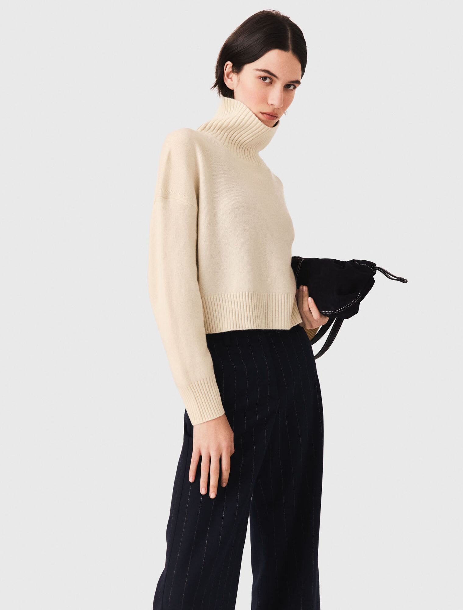 Maglione a collo alto in cachemire