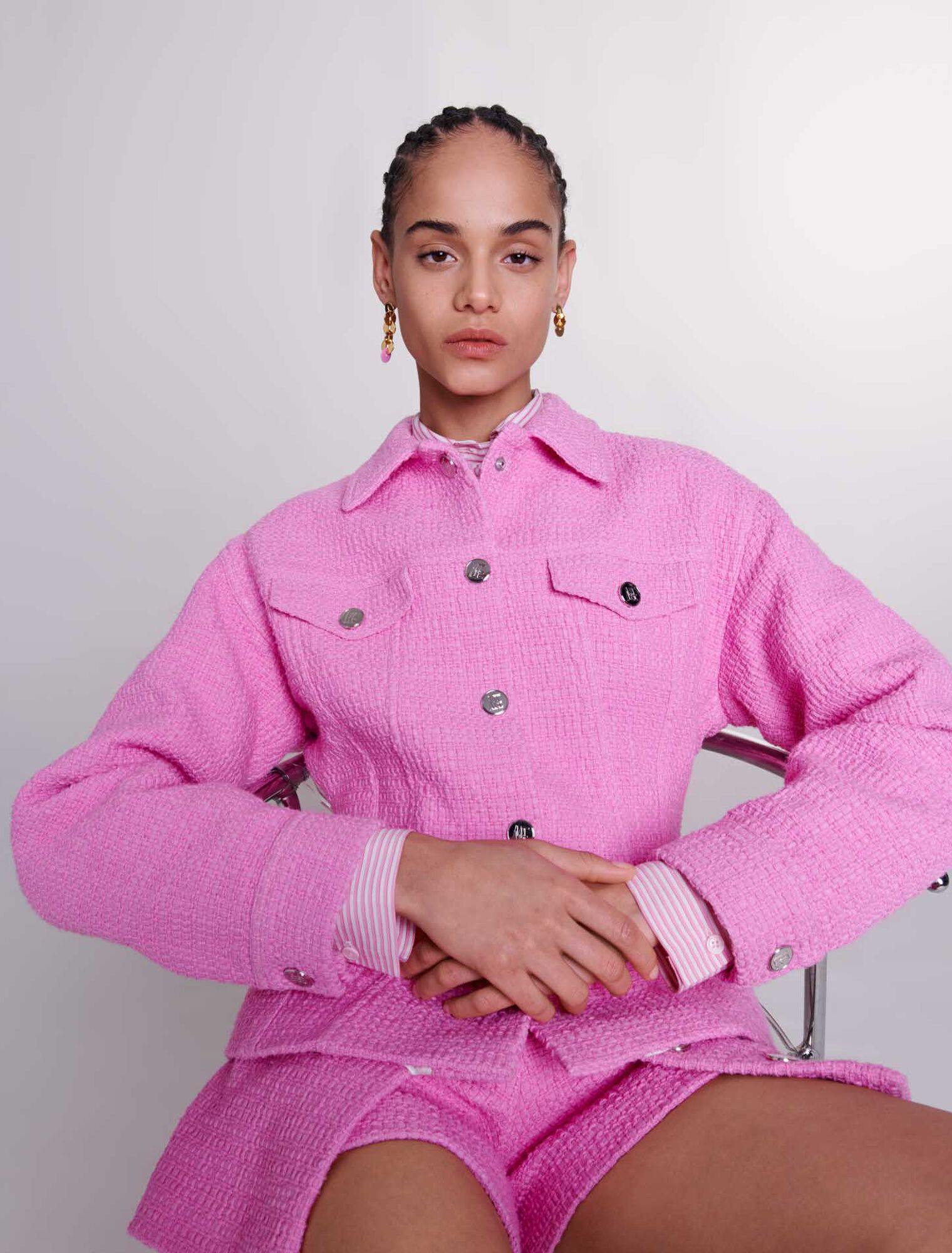 Giacca attillata in tweed
