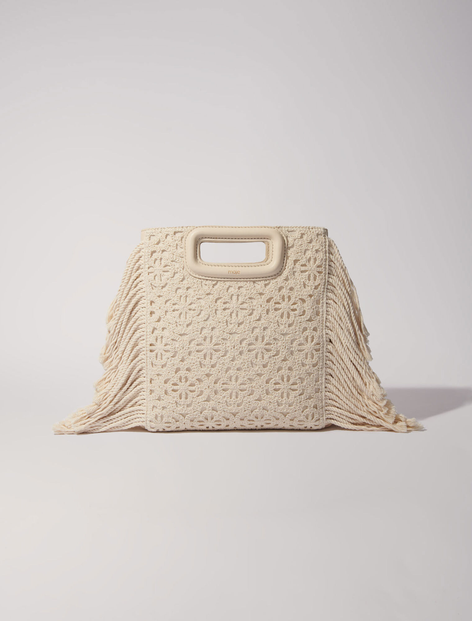 Borsa M ricamata con effetto pizzo