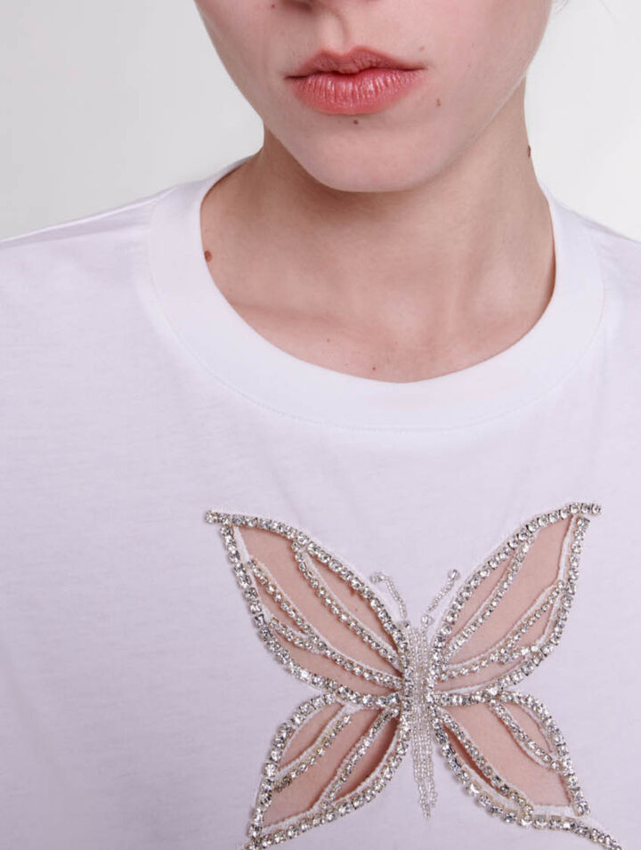 T-shirt con strass