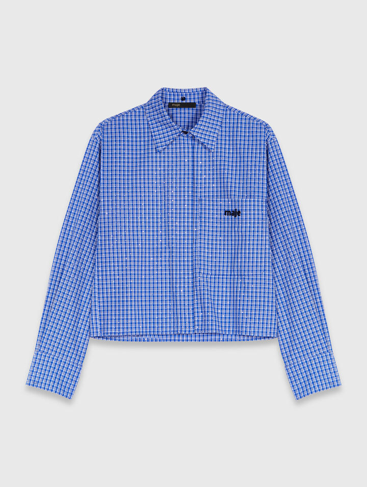 Camicia strass e colletto removibile