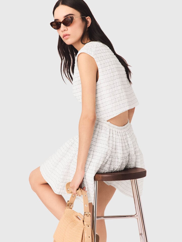 Abito corto svasato schiena aperta