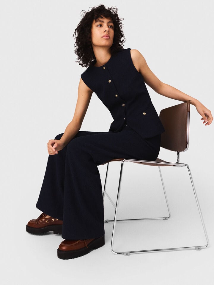 Pantaloni dritti in tweed