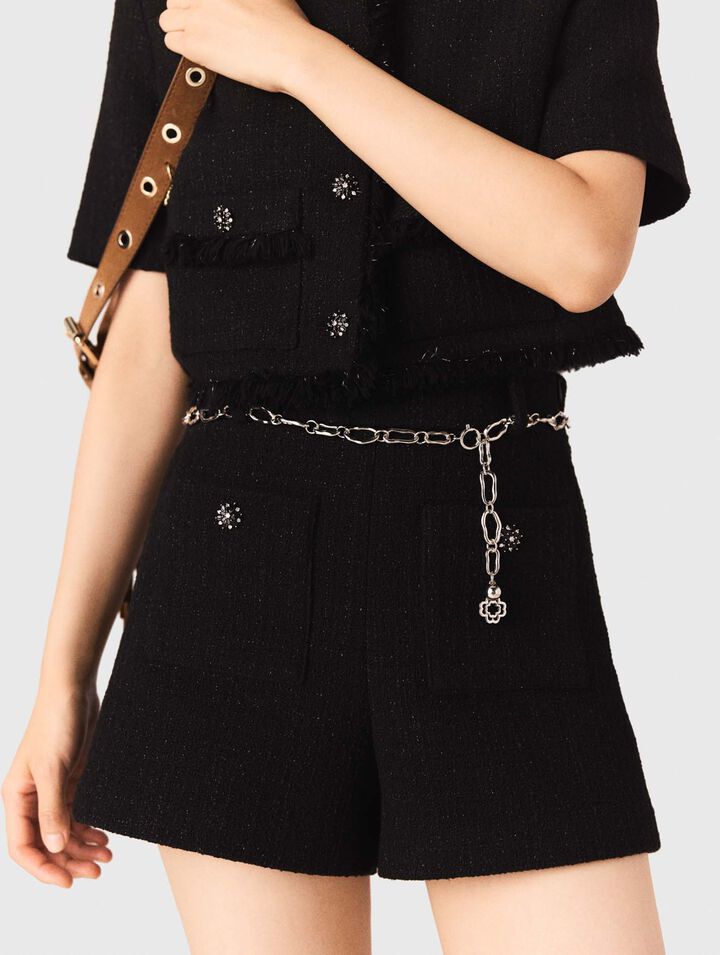 Shorts in tweed brillante