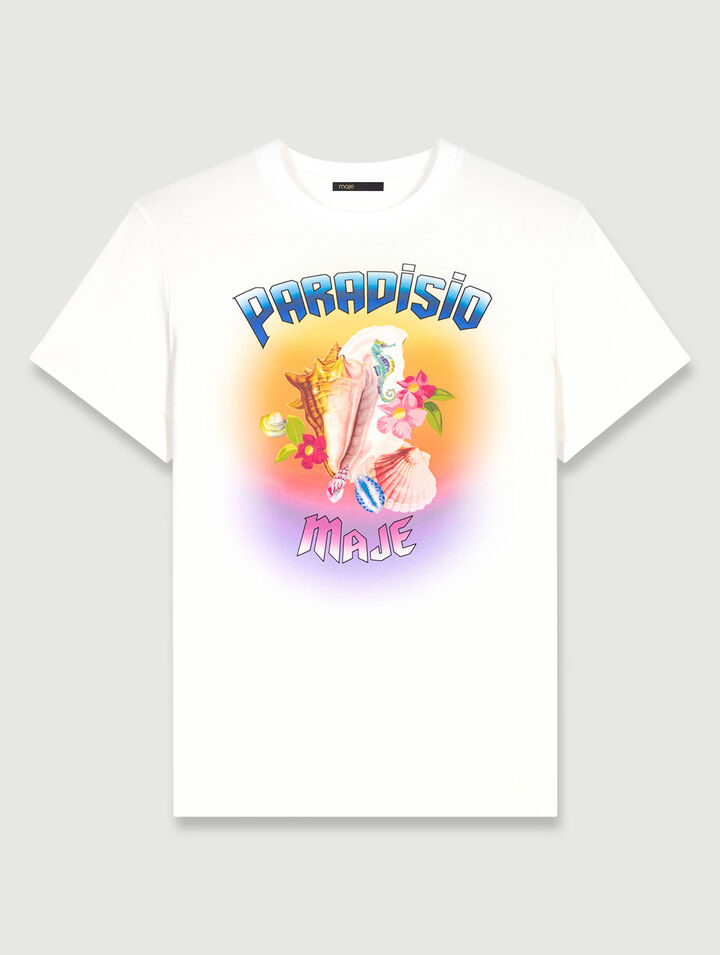 T-shirt con stampa Paradisio