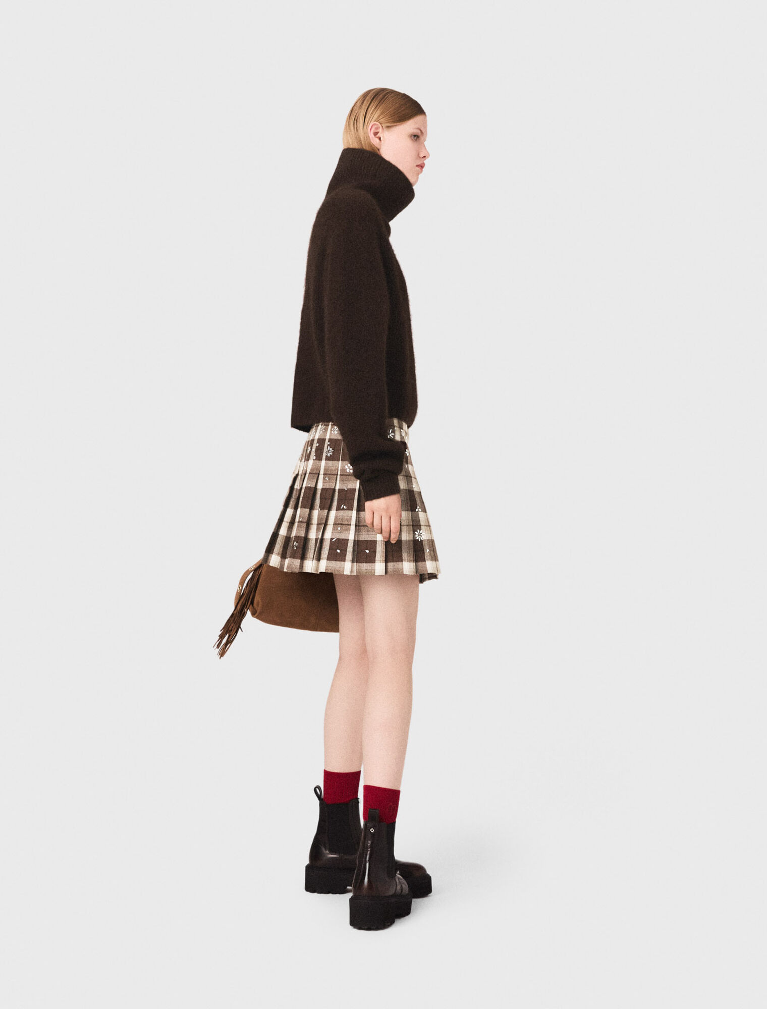 Maglione dolcevita in misto yak