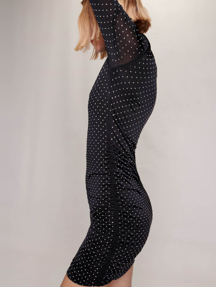 Abito corto in strass