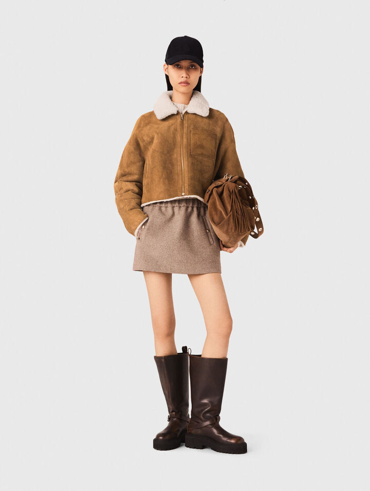 Cappotto shearling reversibile