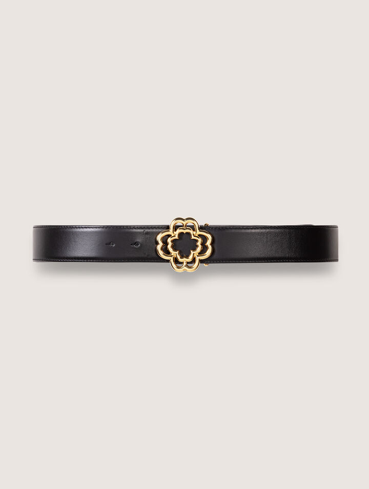 Cintura logo Clover in pelle