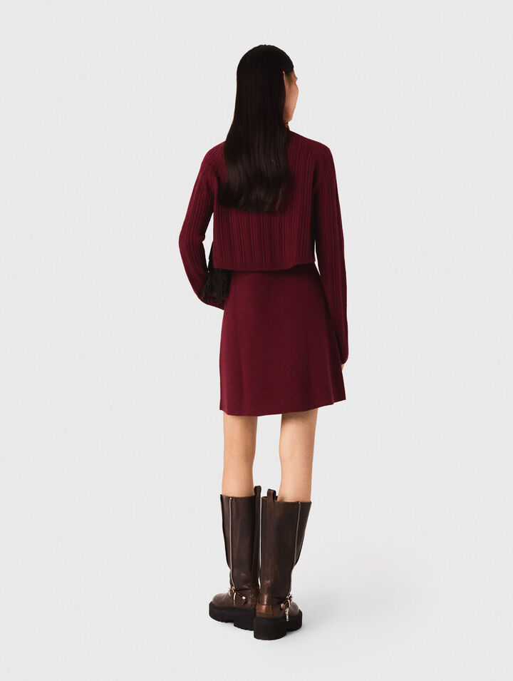 Abito in maglia con pull removibile