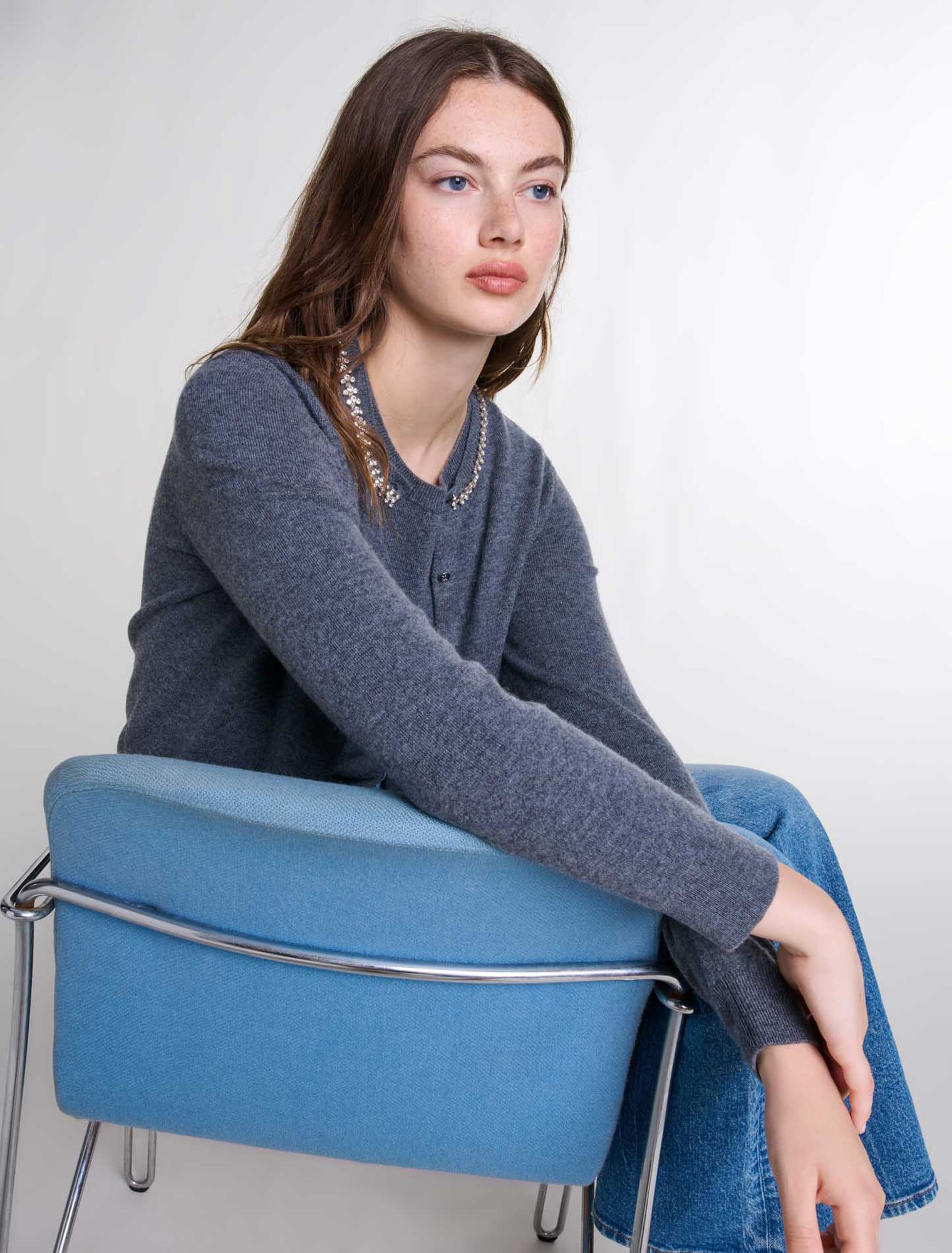 Cardigan 2 in 1 in cashmere