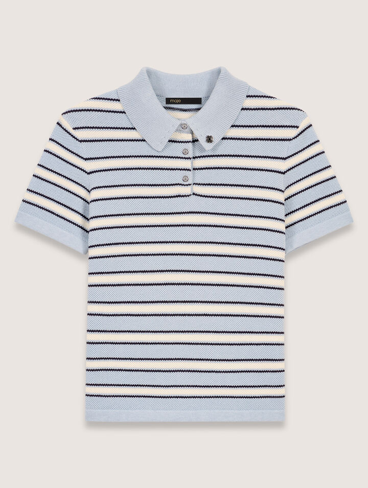 Polo in maglia a righe