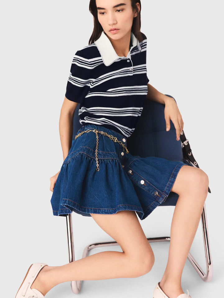 Gonna corta in denim