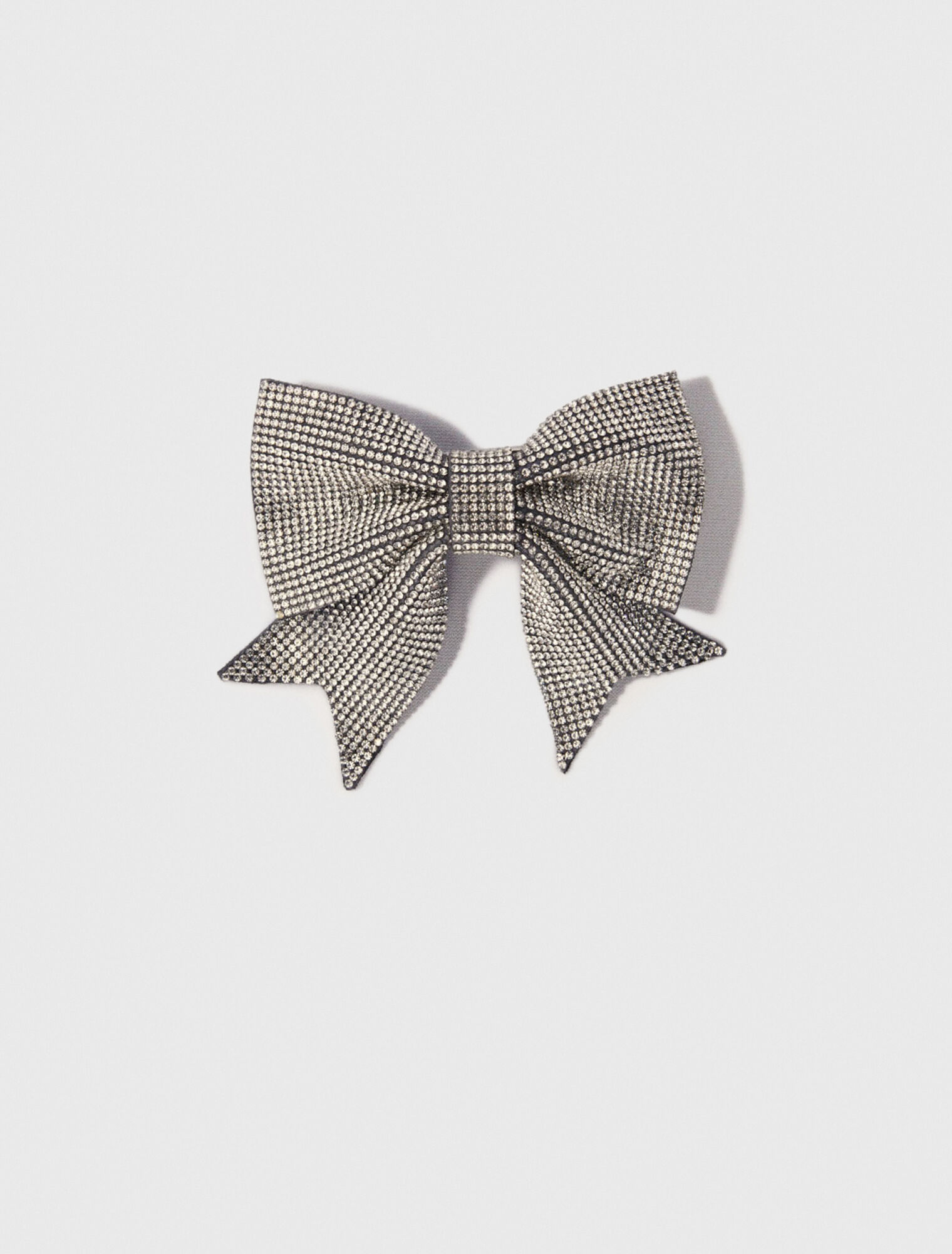 Fermaglio con fiocco in strass