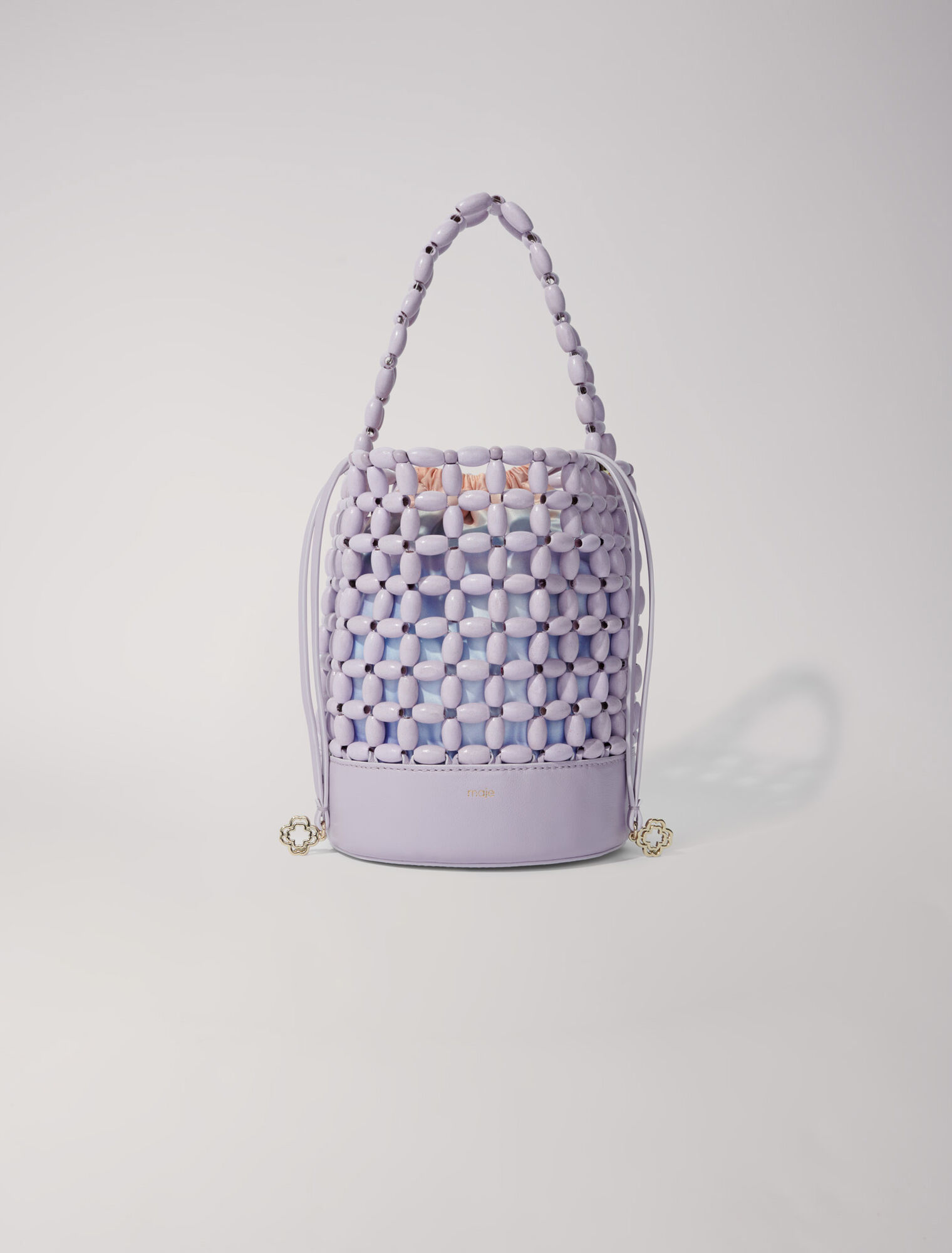 Borsa a secchiello con perline