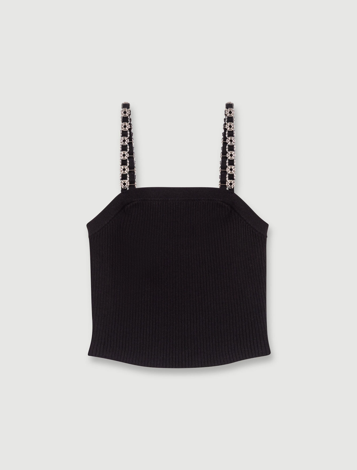 Top corto con spalline rimovibili