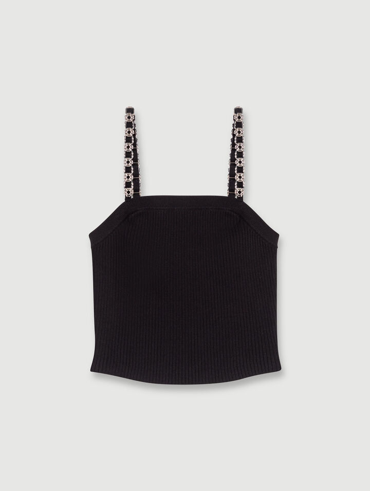 Top corto con spalline rimovibili