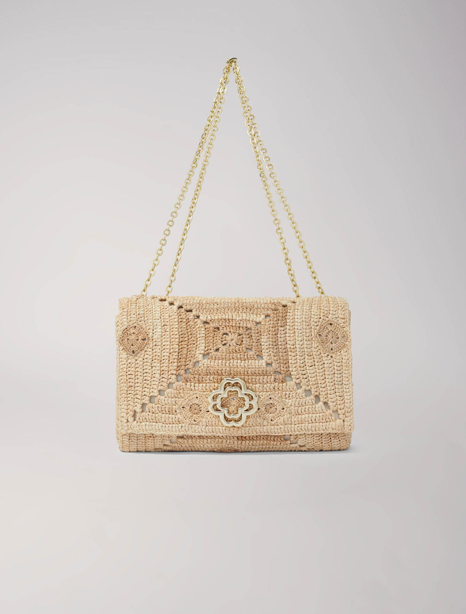 Borsa clover in rafia hand made