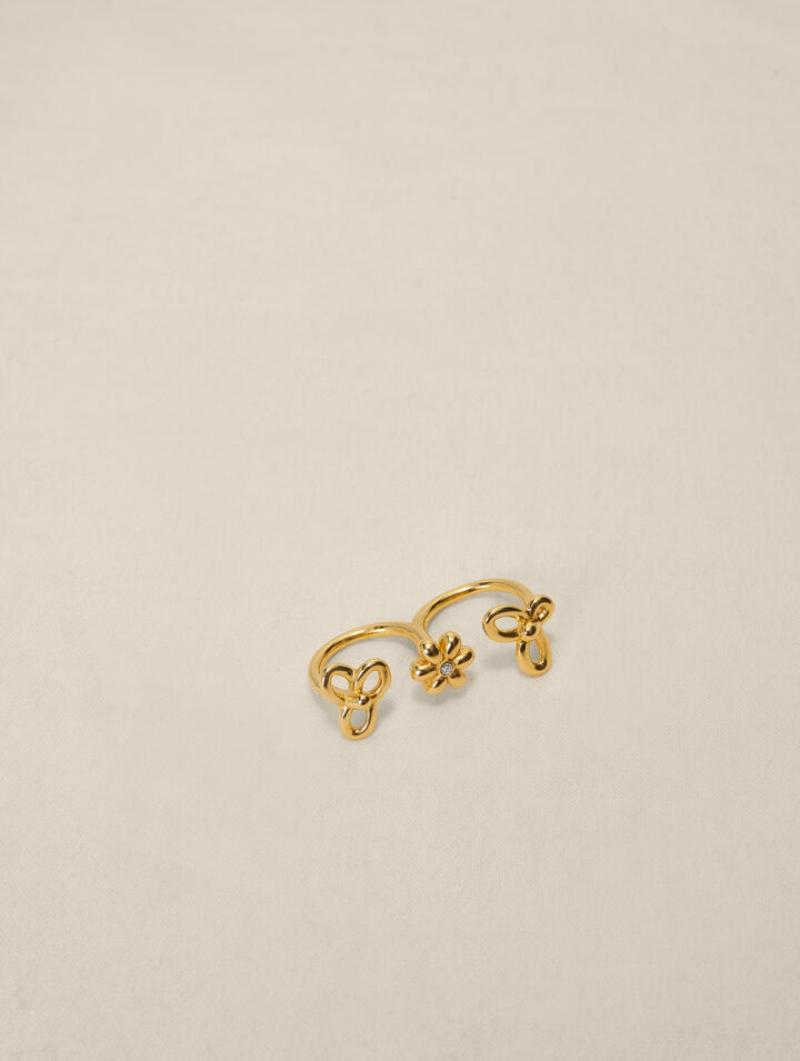 Anello doppio fiore