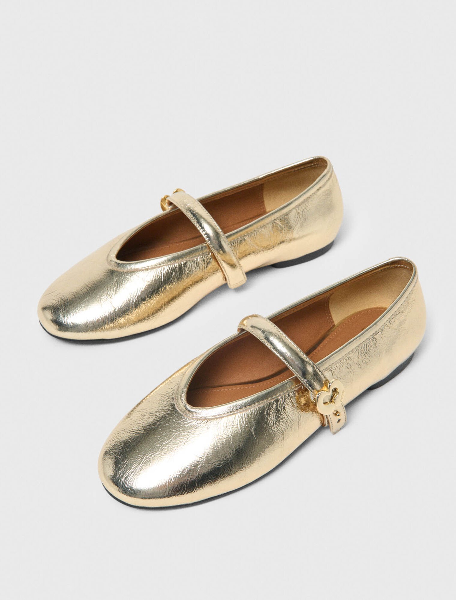 Ballerine in pelle metallizzata