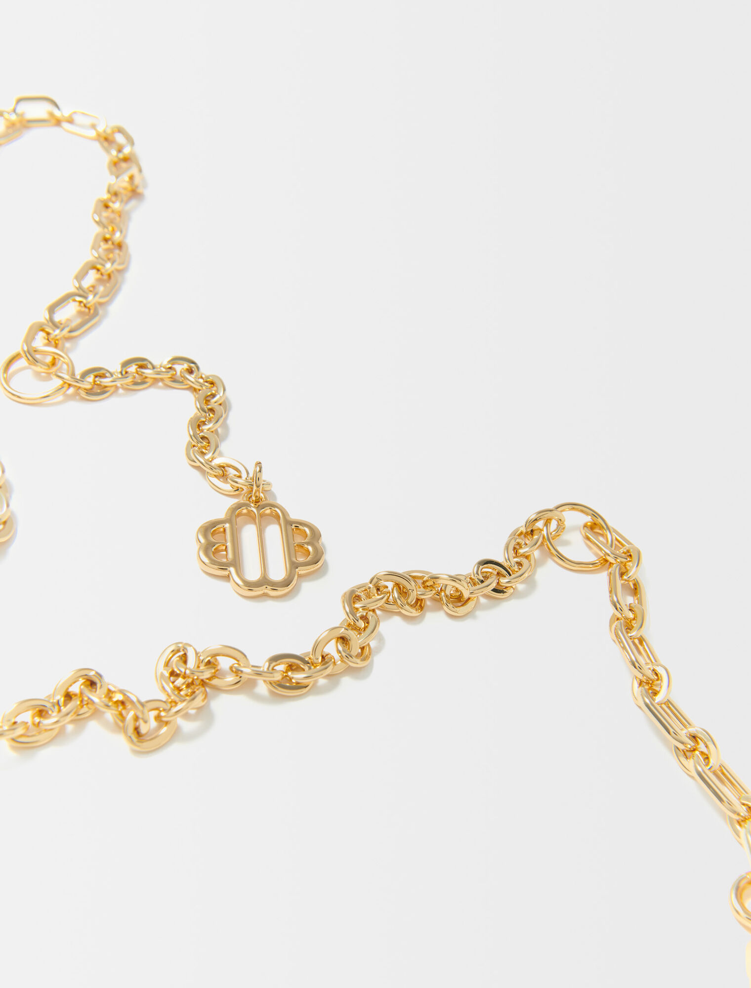 Cintura a catena con logo Clover