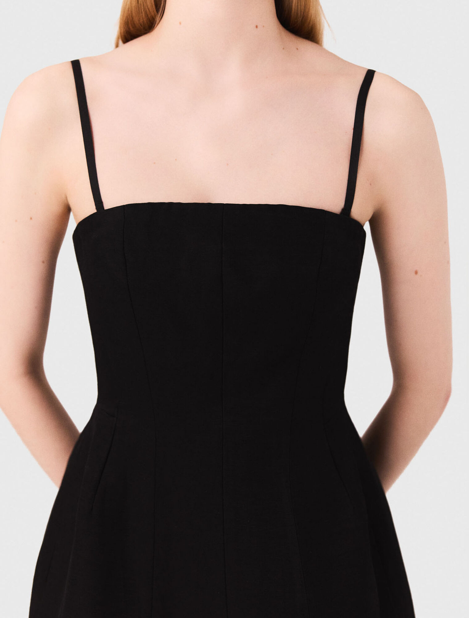Abito bustier corto in lino
