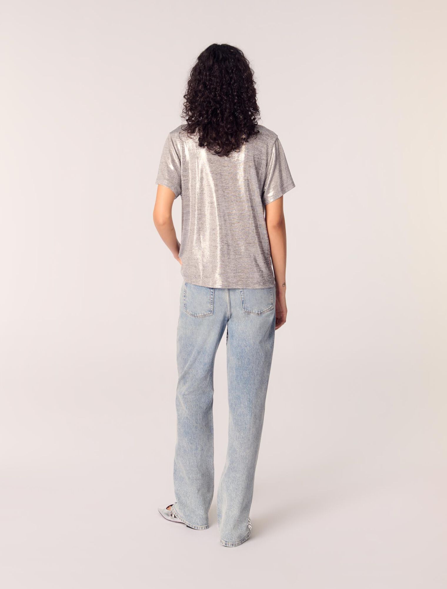 T-shirt in lamé