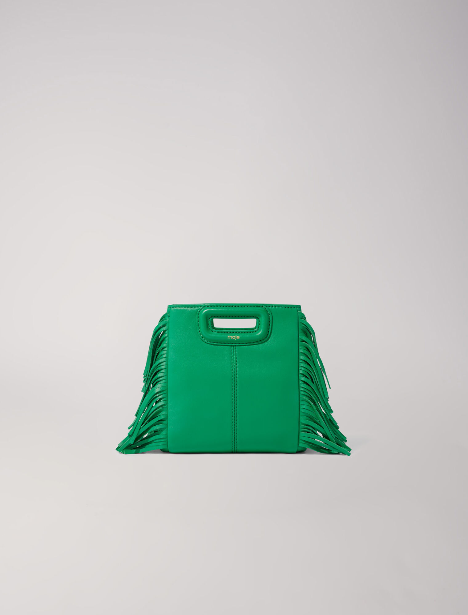 Borsa M in pelle con borchie
