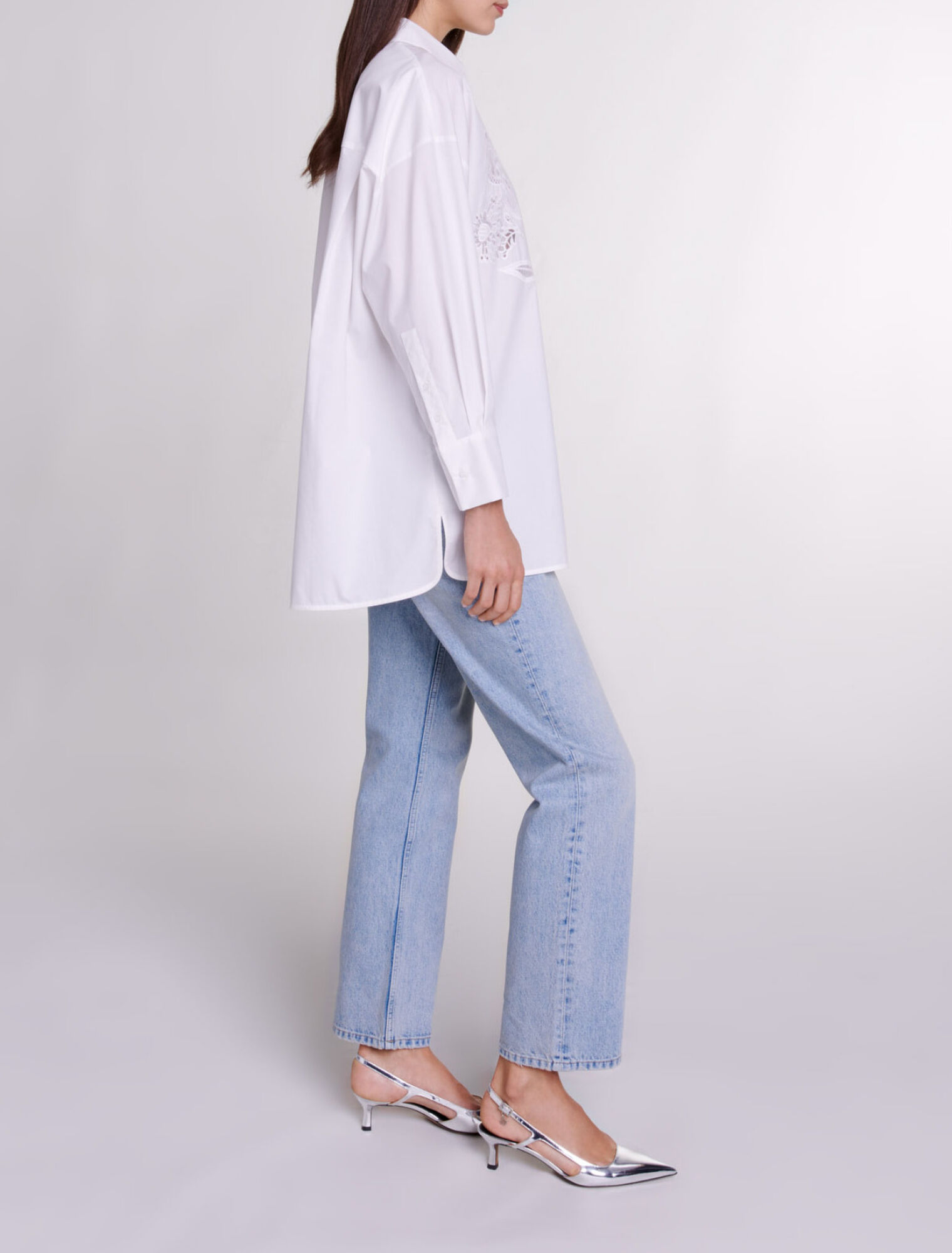 Camicia in popeline e crochet