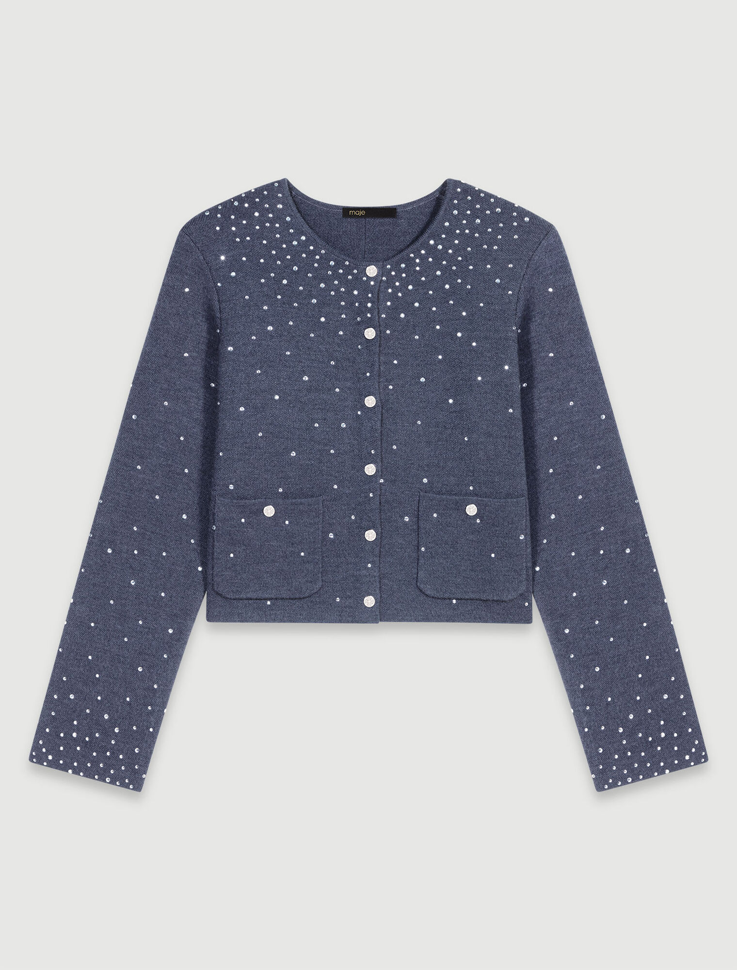 Pullover in maglia a strass